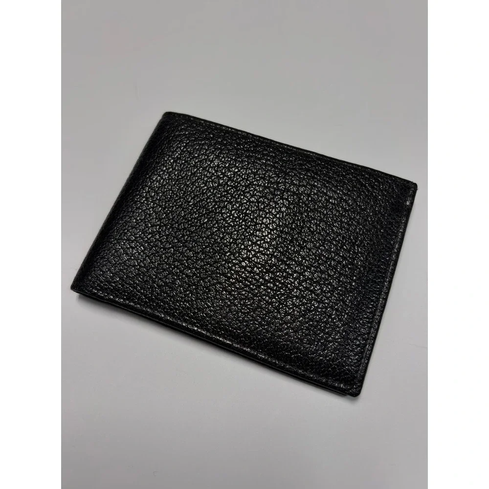 Biagi by Swank Black Genuine Ram Leather Bifold Wallet With Papers 1970's